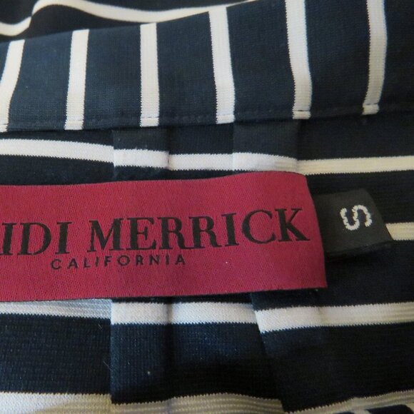 HEIDI MERRICK Kubo Navy White Striped Pencil Skirt Coastal Preppy - Size S - Picture 14 of 14